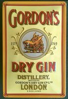 Blechschild 3D-GORDON`S DRY GIN DISTILL